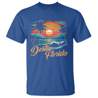 Destin Florida Beach T Shirt Retro Sunset Palm Tree Graphic