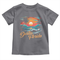 Destin Florida Beach Toddler T Shirt Retro Sunset Palm Tree Graphic