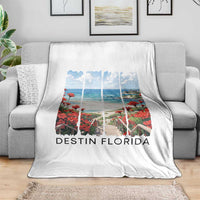 Destin Florida Throw Blanket Summer Travel Beach Vacation Gift