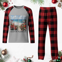 Destin Florida Plaid Pajama Set Summer Travel Beach Vacation Gift
