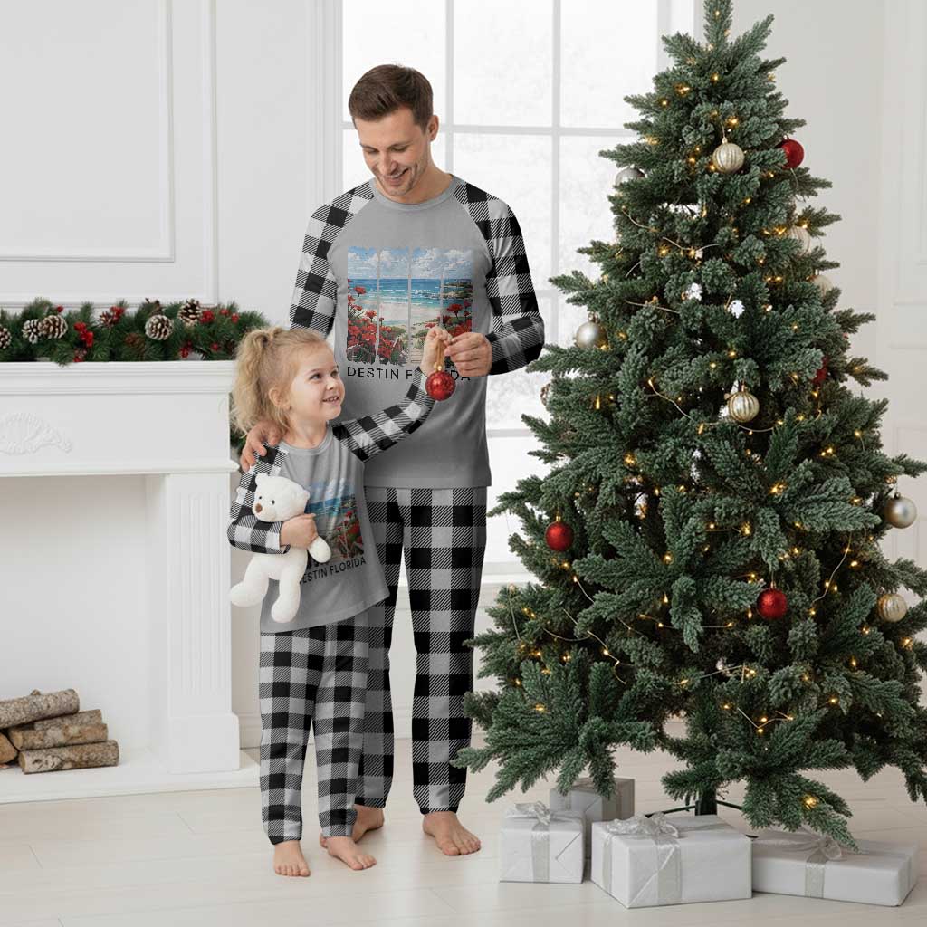 Destin Florida Plaid Pajama Set Summer Travel Beach Vacation Gift