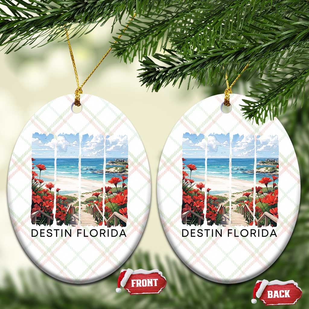 Destin Florida Ceramic Ornament Summer Travel Beach Vacation Gift