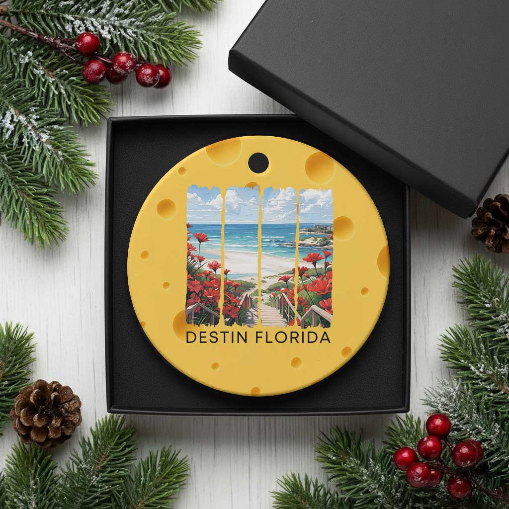 Destin Florida Ceramic Ornament Summer Travel Beach Vacation Gift