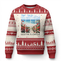 Destin Florida Ugly Christmas Sweater Summer Travel Beach Vacation Gift