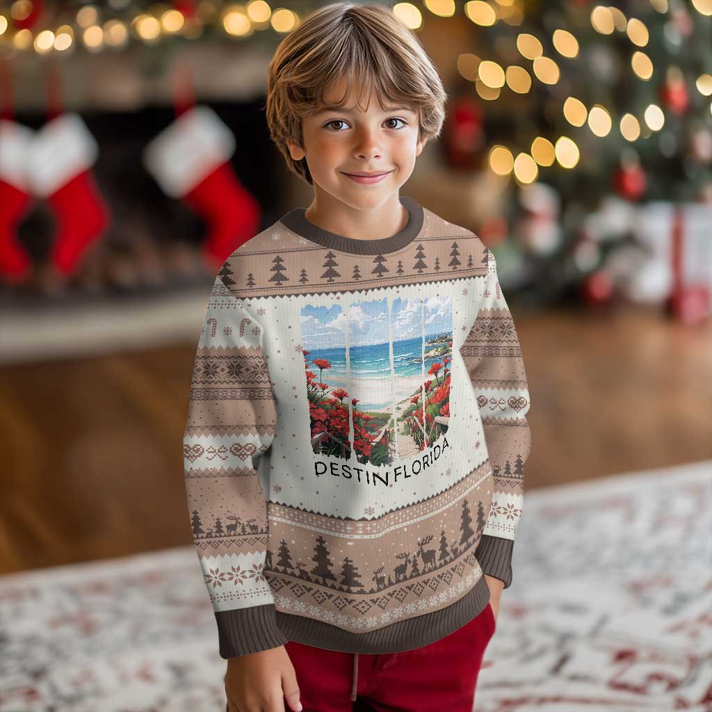 Destin Florida Ugly Christmas Sweater Summer Travel Beach Vacation Gift