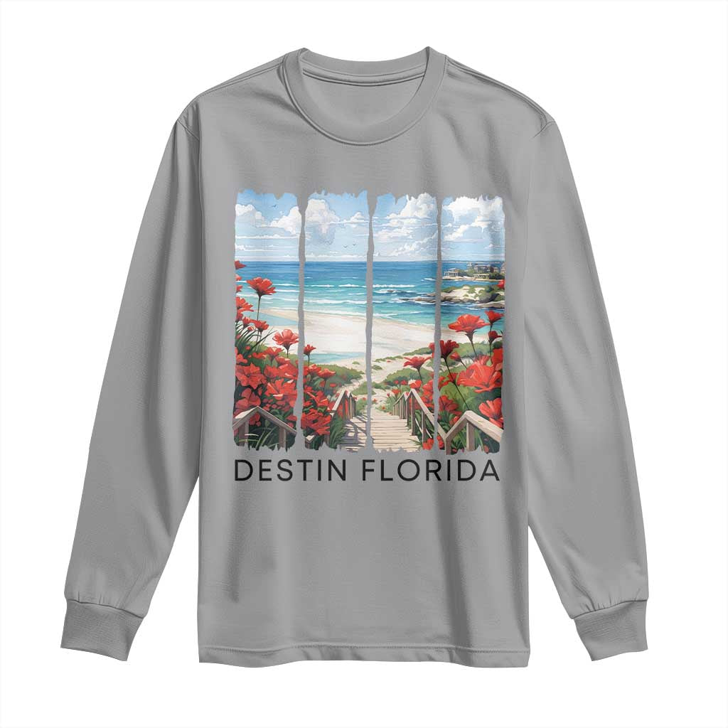 Destin Florida Long Sleeve Shirt Summer Travel Beach Vacation Gift