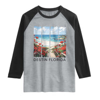 Destin Florida Raglan Shirt Summer Travel Beach Vacation Gift