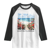 Destin Florida Raglan Shirt Summer Travel Beach Vacation Gift