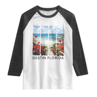 Destin Florida Raglan Shirt Summer Travel Beach Vacation Gift