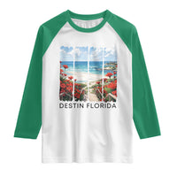 Destin Florida Raglan Shirt Summer Travel Beach Vacation Gift