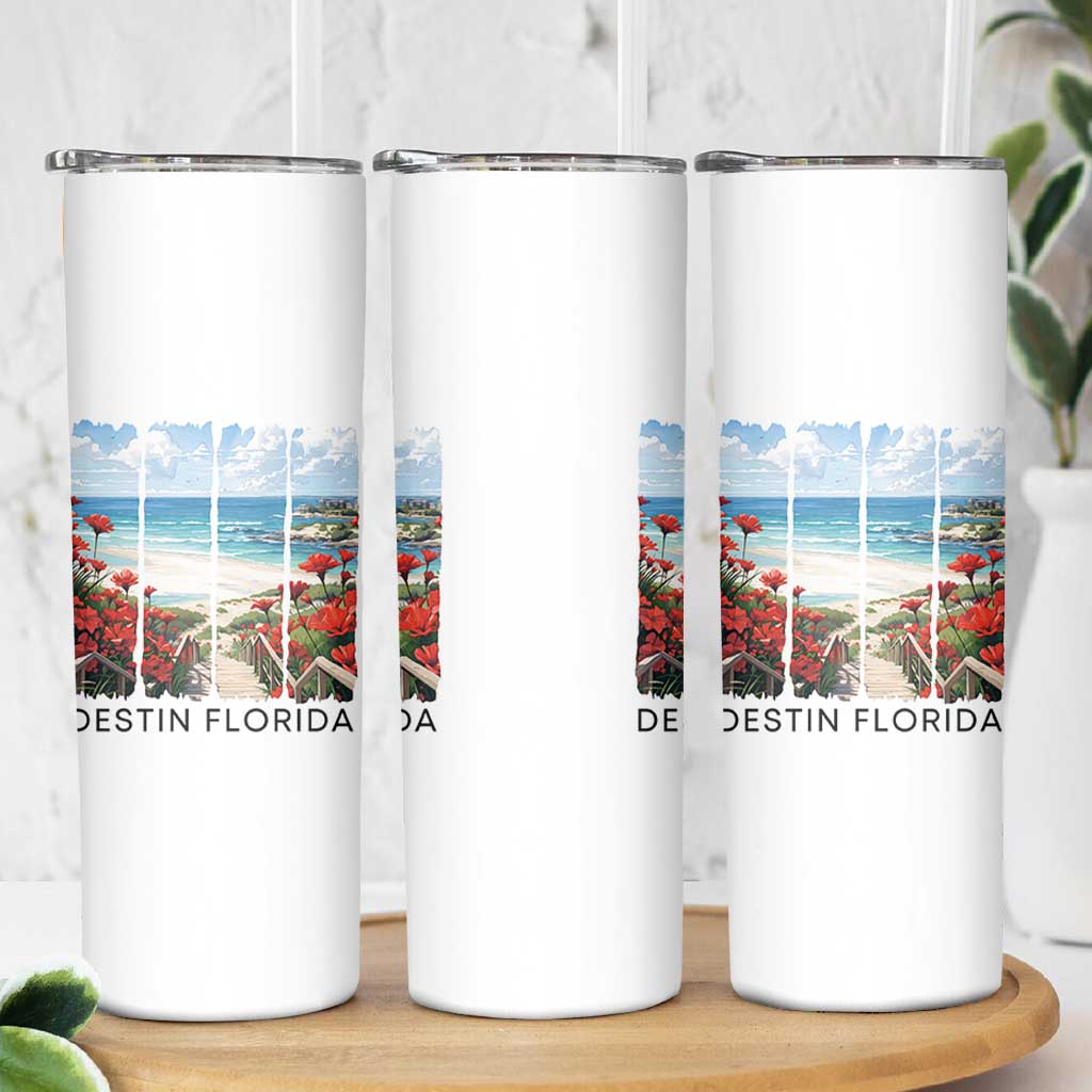 Destin Florida Skinny Tumbler Summer Travel Beach Vacation Gift