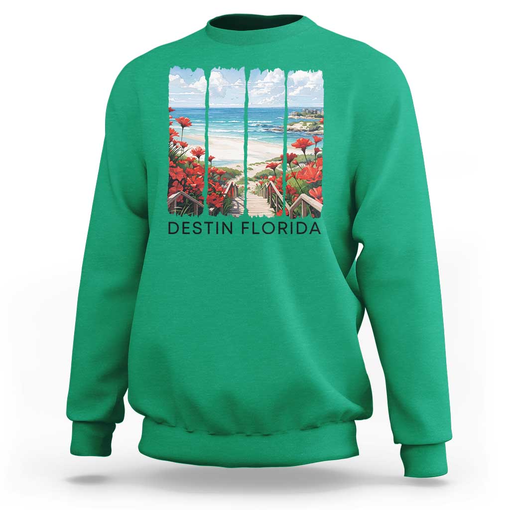 Destin Florida Sweatshirt Summer Travel Beach Vacation Gift