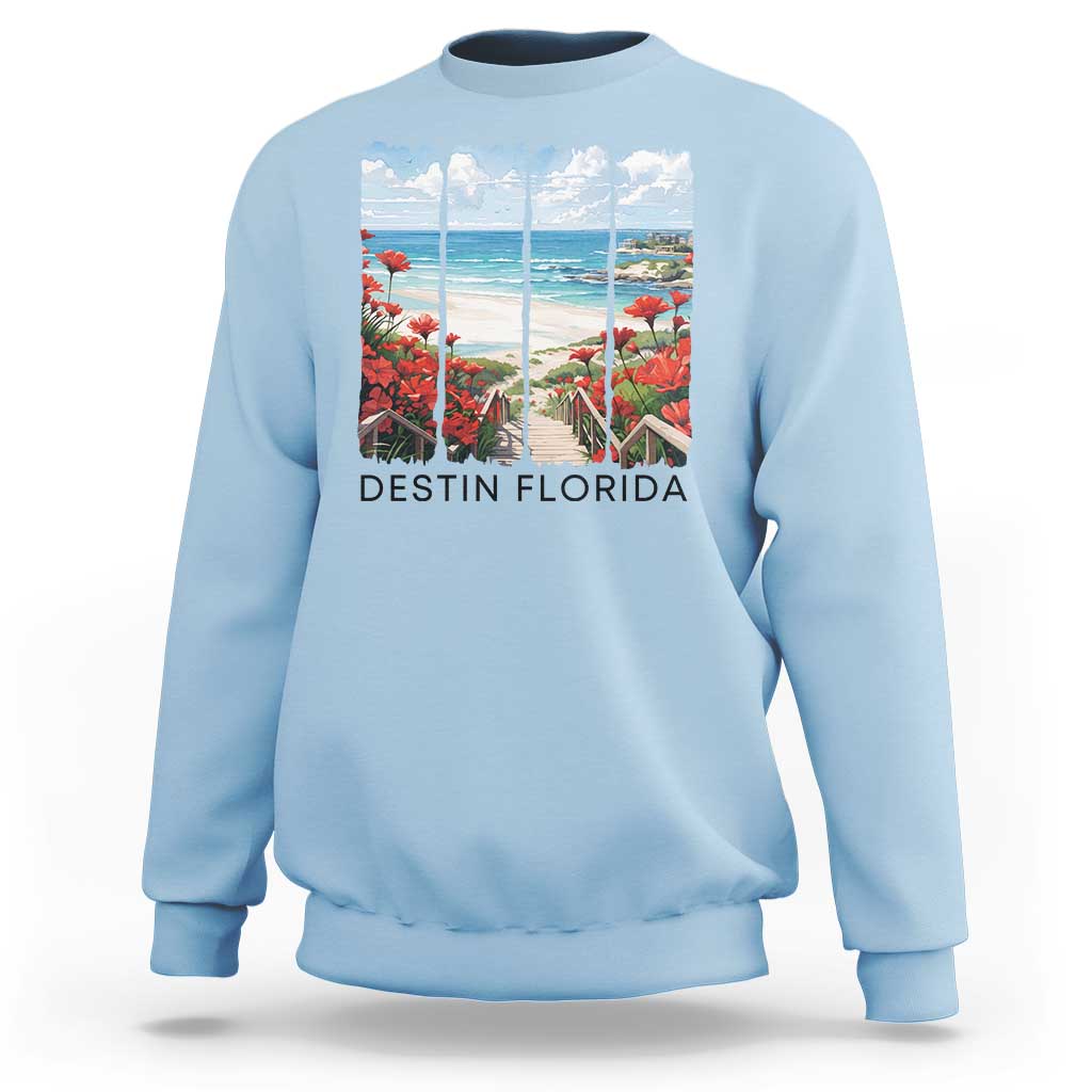 Destin Florida Sweatshirt Summer Travel Beach Vacation Gift