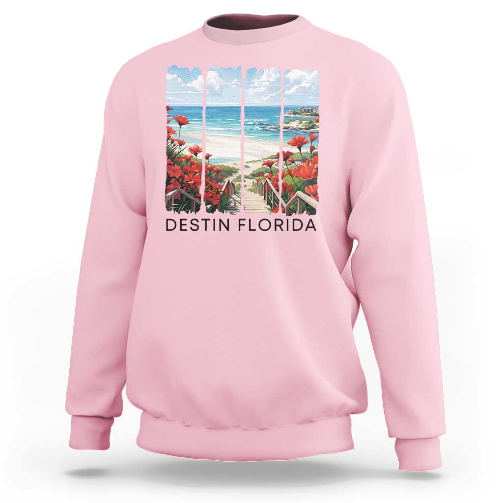 Destin Florida Sweatshirt Summer Travel Beach Vacation Gift