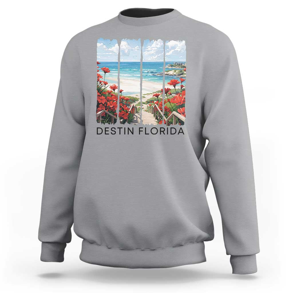 Destin Florida Sweatshirt Summer Travel Beach Vacation Gift