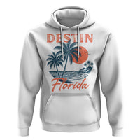Vintage Destin Florida Beach Hoodie Sunset Palm Tree Graphic