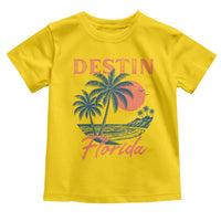 Vintage Destin Florida Beach Toddler T Shirt Sunset Palm Tree Graphic
