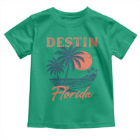 Vintage Destin Florida Beach Toddler T Shirt Sunset Palm Tree Graphic