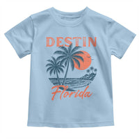 Vintage Destin Florida Beach Toddler T Shirt Sunset Palm Tree Graphic