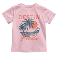 Vintage Destin Florida Beach Toddler T Shirt Sunset Palm Tree Graphic