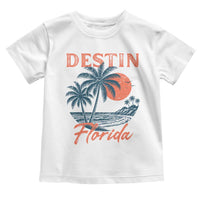 Vintage Destin Florida Beach Toddler T Shirt Sunset Palm Tree Graphic