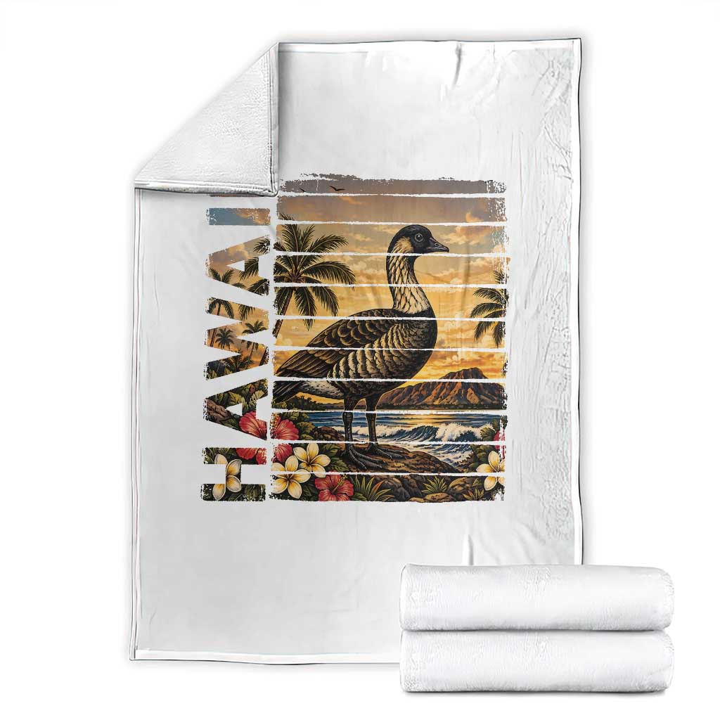 Hawaii Tropical Bird Throw Blanket Summer Island Vacation Gift