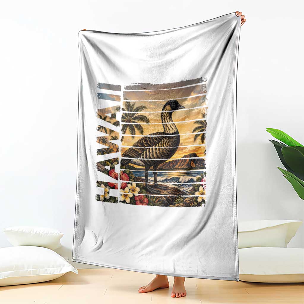 Hawaii Tropical Bird Throw Blanket Summer Island Vacation Gift