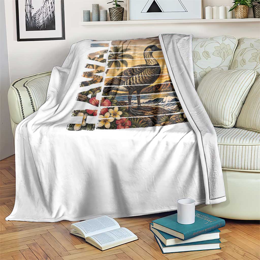 Hawaii Tropical Bird Throw Blanket Summer Island Vacation Gift