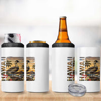 Hawaii Tropical Bird 4 in 1 Can Cooler Tumbler Summer Island Vacation Gift