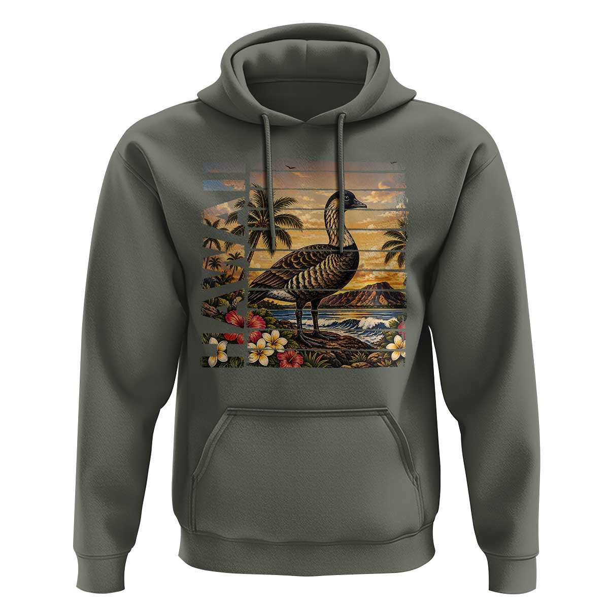 Hawaii Tropical Bird Hoodie Summer Island Vacation Gift