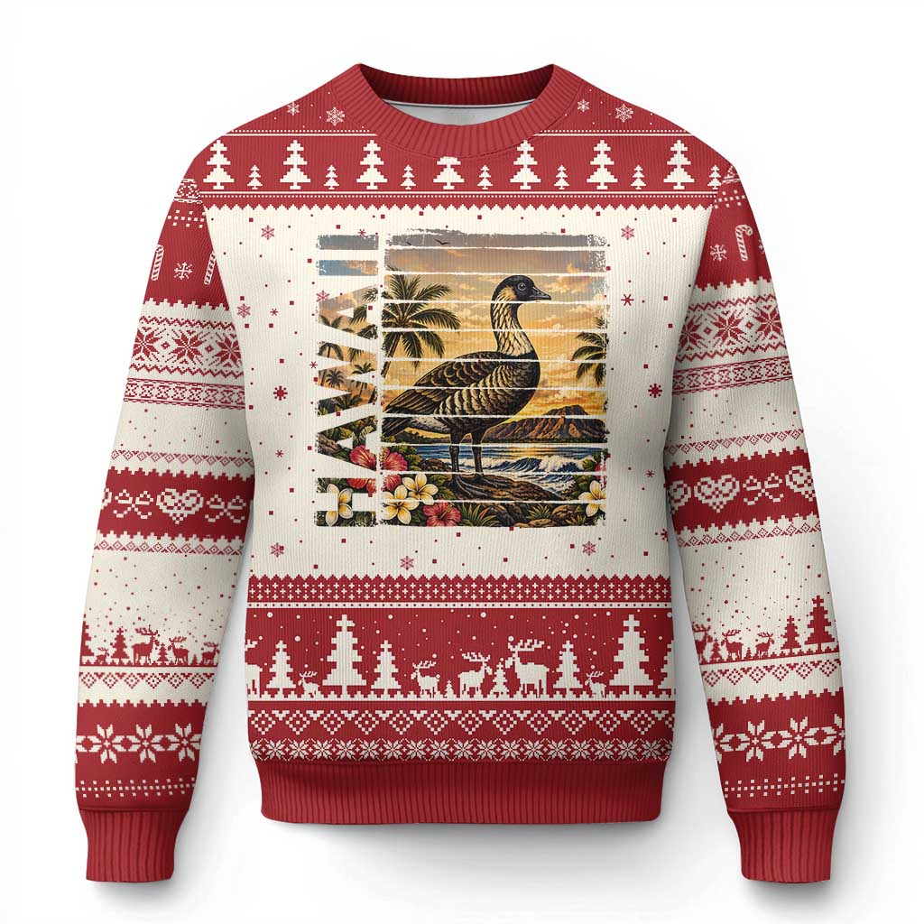 Hawaii Tropical Bird Ugly Christmas Sweater Summer Island Vacation Gift