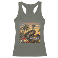 Hawaii Tropical Bird Racerback Tank Top Summer Island Vacation Gift