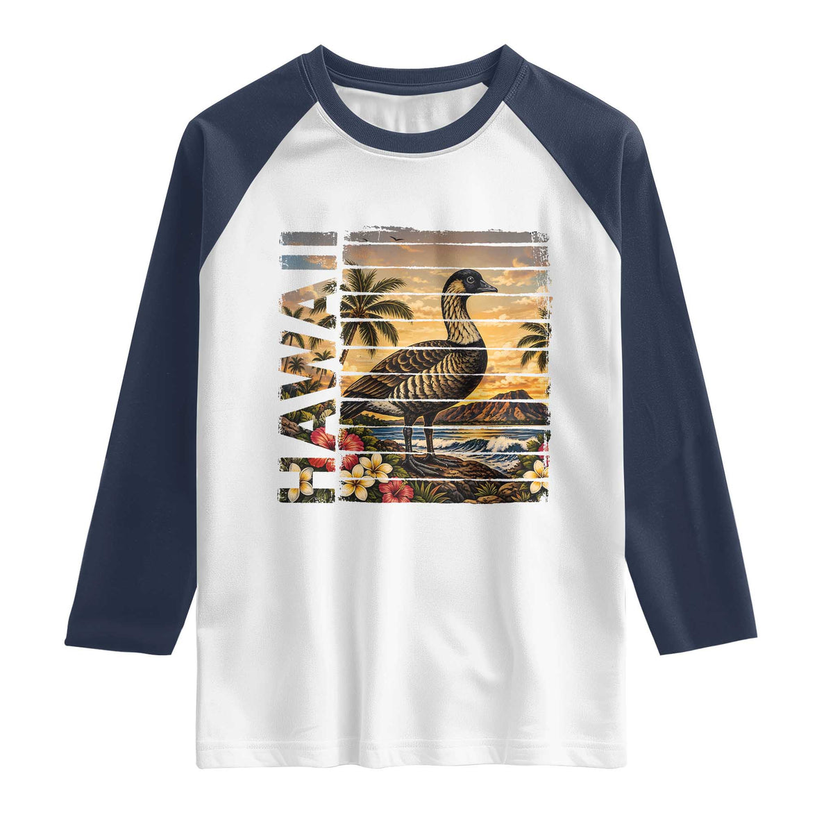 Hawaii Tropical Bird Raglan Shirt Summer Island Vacation Gift
