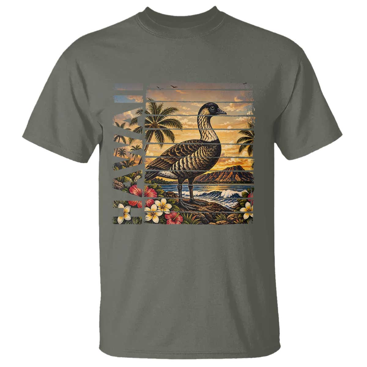 Hawaii Tropical Bird T Shirt Summer Island Vacation Gift