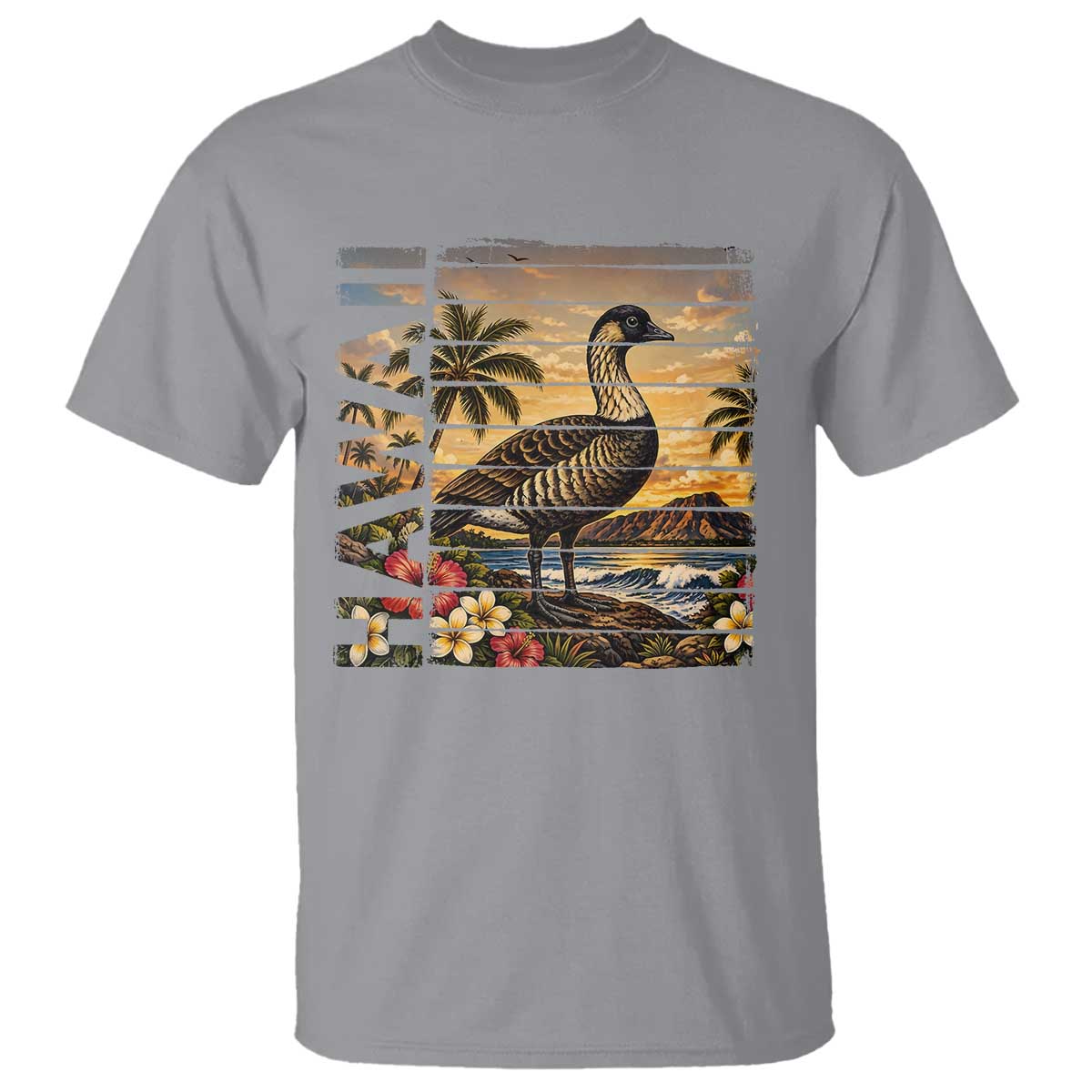 Hawaii Tropical Bird T Shirt Summer Island Vacation Gift