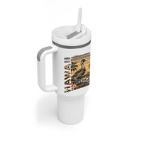 Hawaii Tropical Bird Tumbler With Handle Summer Island Vacation Gift