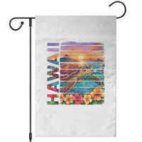 Hawaii Sea Turtle Garden Flag Tropical Sunset Island Vacation Gift
