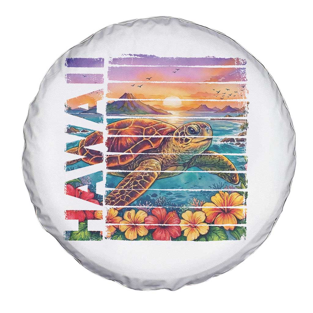 Hawaii Sea Turtle Spare Tire Cover Tropical Sunset Island Vacation Gift