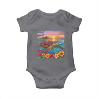 Hawaii Sea Turtle Baby Onesie Tropical Sunset Island Vacation Gift