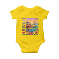 Hawaii Sea Turtle Baby Onesie Tropical Sunset Island Vacation Gift