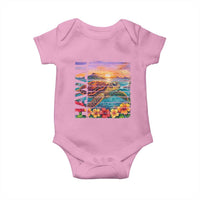 Hawaii Sea Turtle Baby Onesie Tropical Sunset Island Vacation Gift