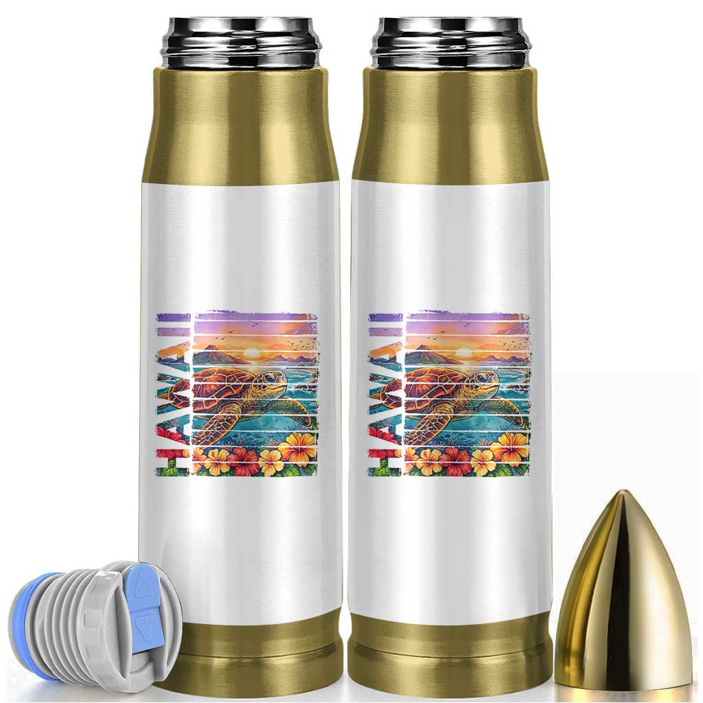 Hawaii Sea Turtle Bullet Tumbler Tropical Sunset Island Vacation Gift