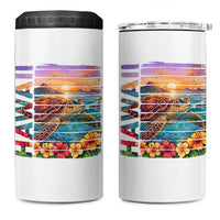 Hawaii Sea Turtle 4 in 1 Can Cooler Tumbler Tropical Sunset Island Vacation Gift