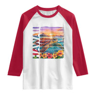 Hawaii Sea Turtle Raglan Shirt Tropical Sunset Island Vacation Gift