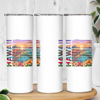 Hawaii Sea Turtle Skinny Tumbler Tropical Sunset Island Vacation Gift