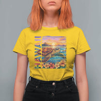 Hawaii Sea Turtle T Shirt For Women Tropical Sunset Island Vacation Gift