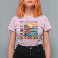 Hawaii Sea Turtle T Shirt For Women Tropical Sunset Island Vacation Gift