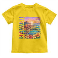 Hawaii Sea Turtle Toddler T Shirt Tropical Sunset Island Vacation Gift