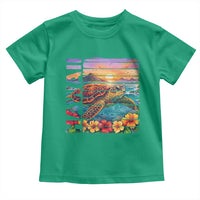 Hawaii Sea Turtle Toddler T Shirt Tropical Sunset Island Vacation Gift
