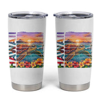 Hawaii Sea Turtle Tumbler Cup Tropical Sunset Island Vacation Gift